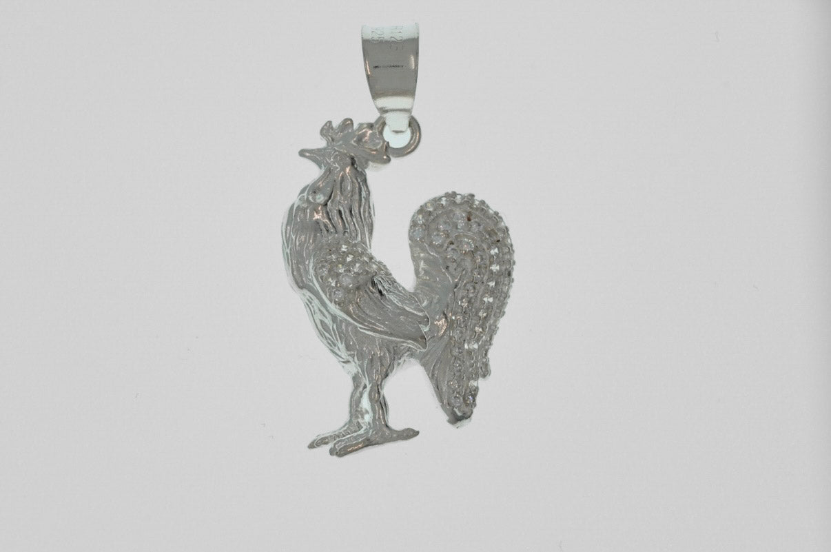 Charm Rooster with Zirconia